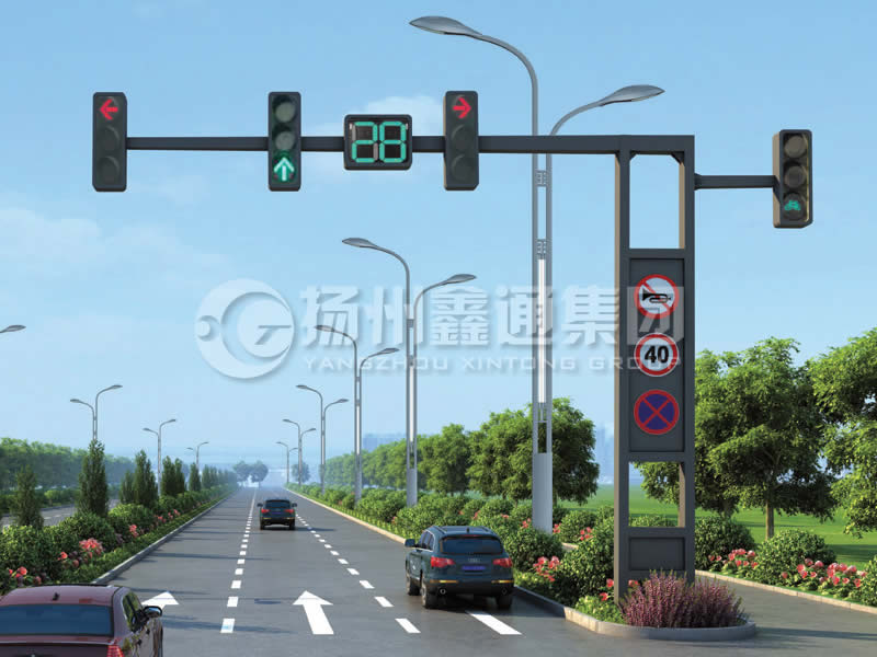 XHDG-006，錐形懸臂框架信號燈桿